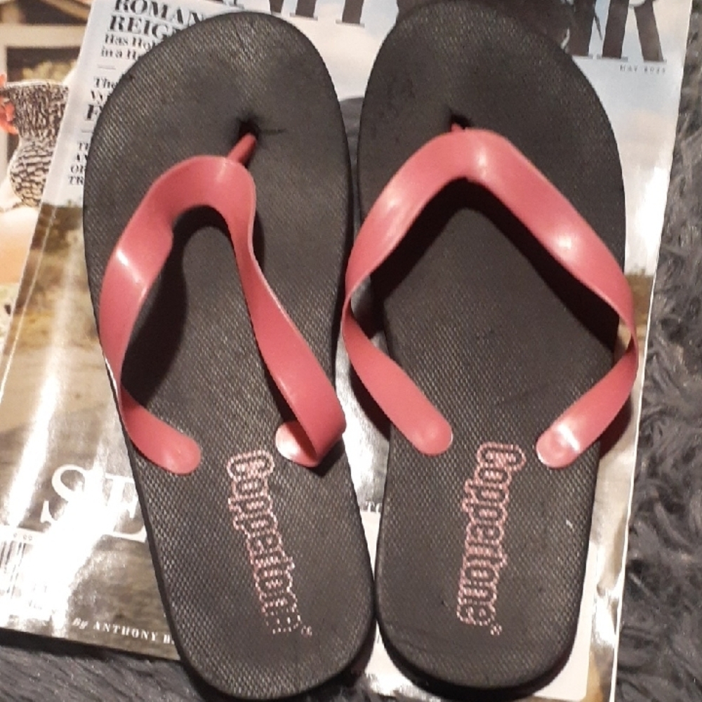 Kids Black and Pink Flip Flops